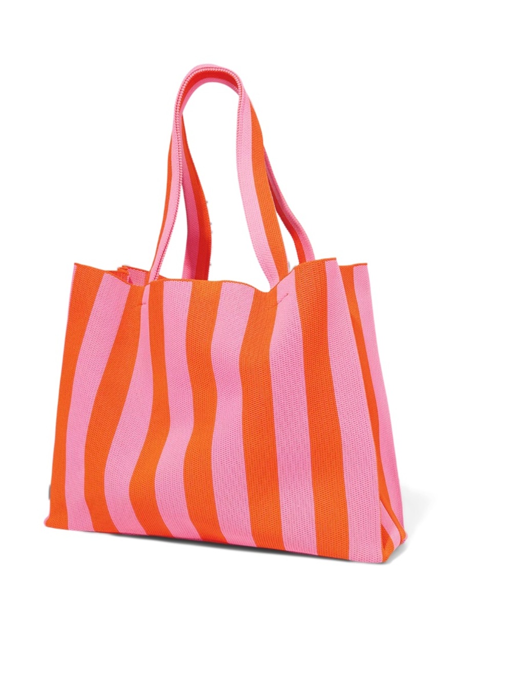 New Ulta Beauty Striped Pink & Orange Tote Bag